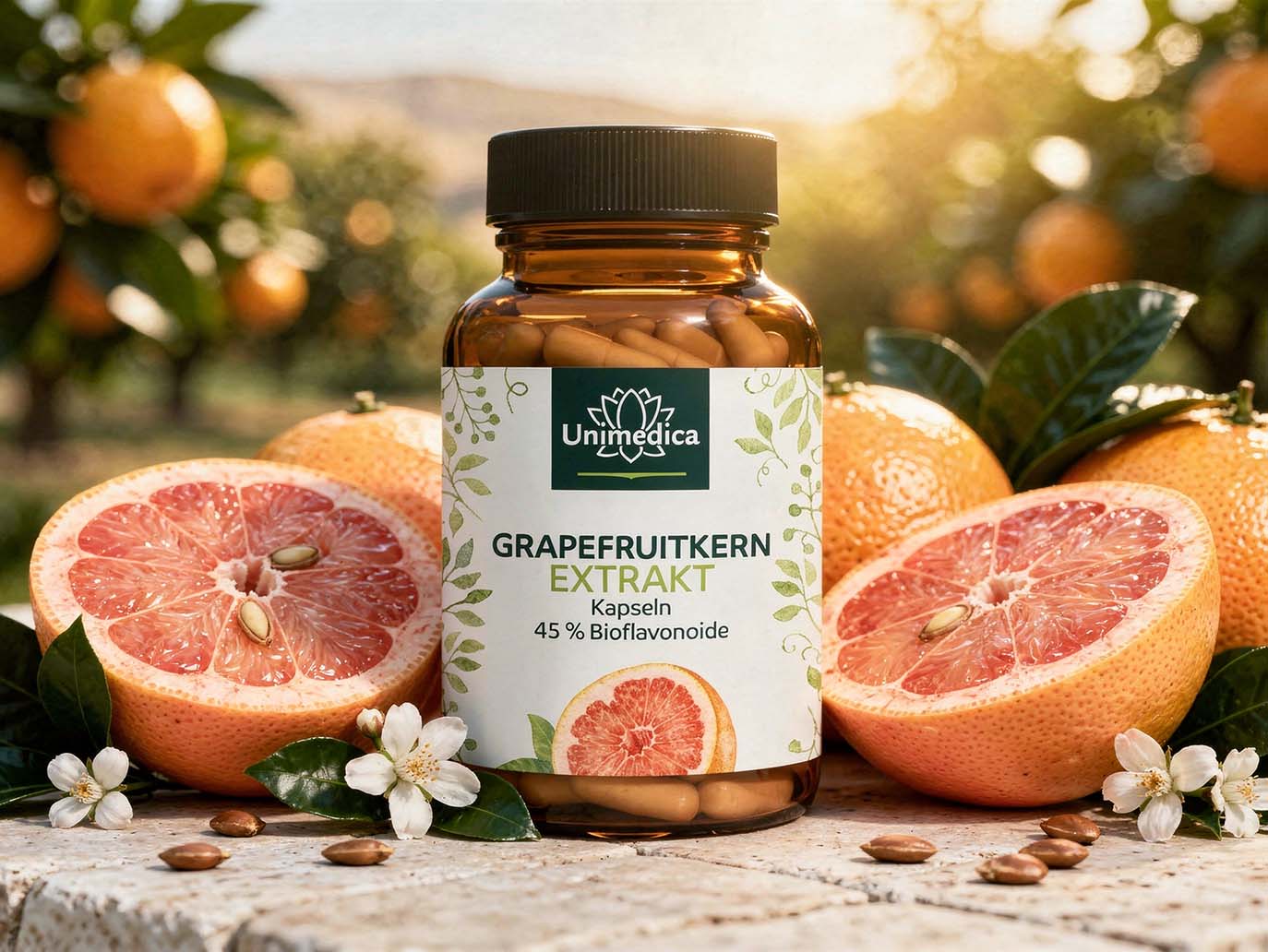 Extrait de pépins de pamplemousse - 500 mg par dose quotidienne (1 capsule) - 120 capsules - par Unimedica